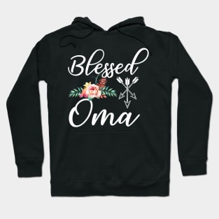 Blessed Oma T-Shirt With Floral, Heart Mother_s Day Gift Hoodie